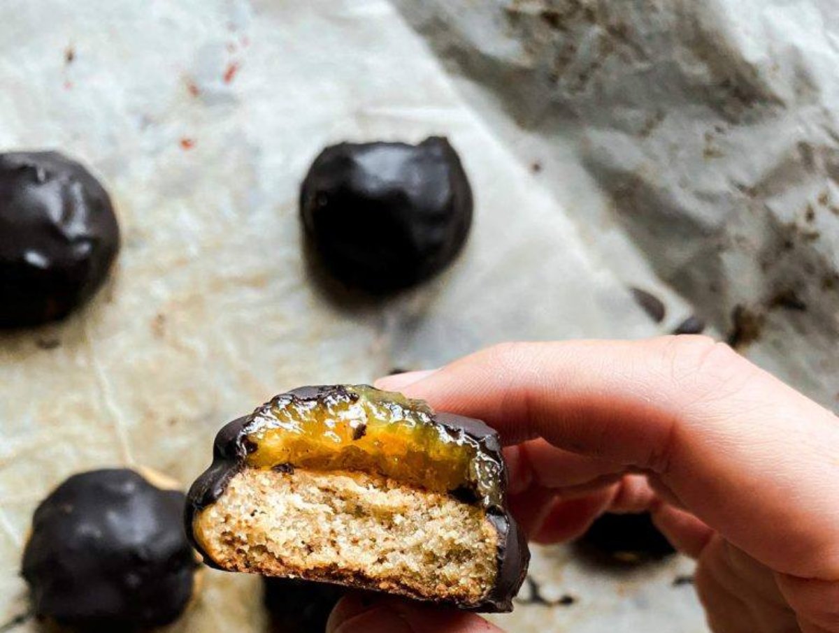 GALLETAS CON MERMELADA Y CHOCOLATE SALUDABLES, SIN GLUTEN Y DELICIOSAS