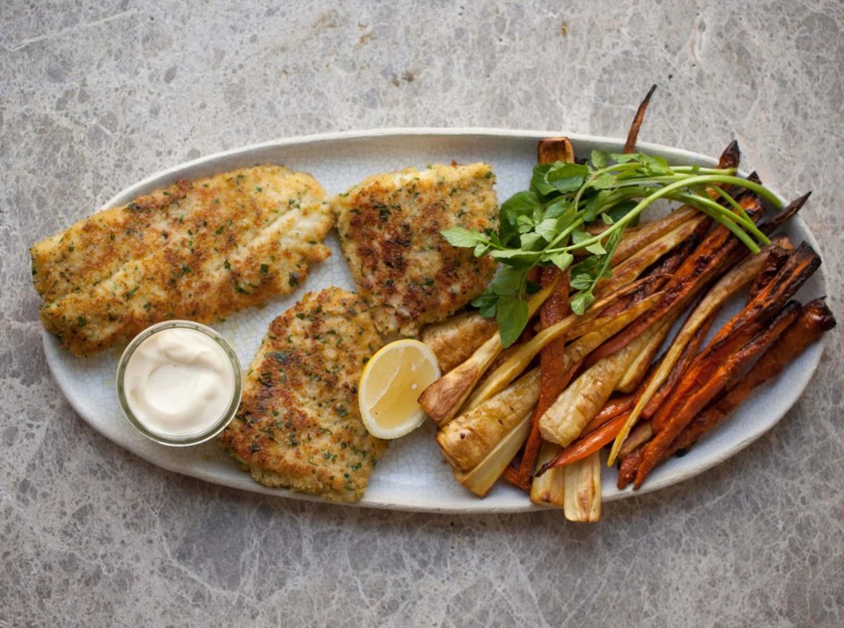 Pescado y papas fritas saludables