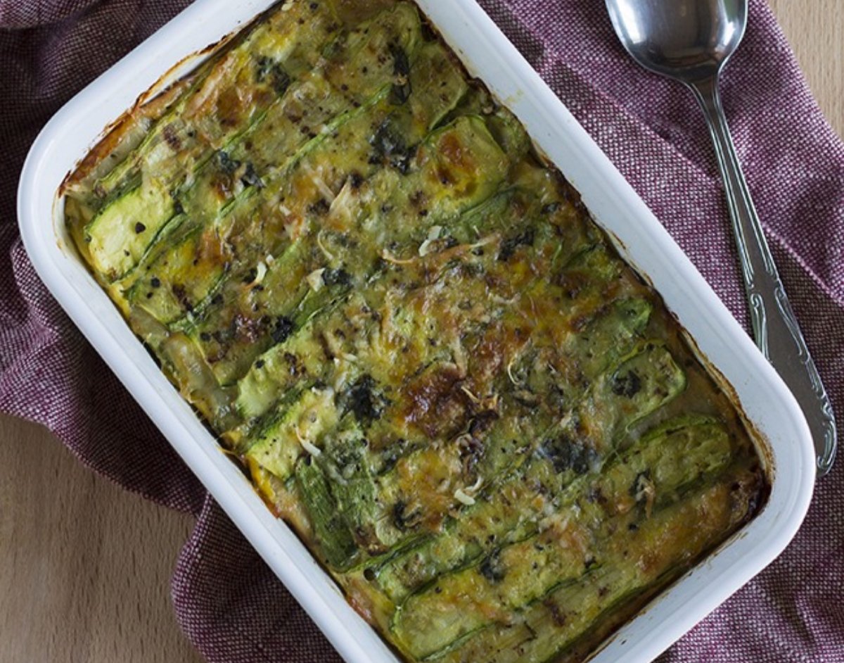 Calabacín blanco a la parmesana