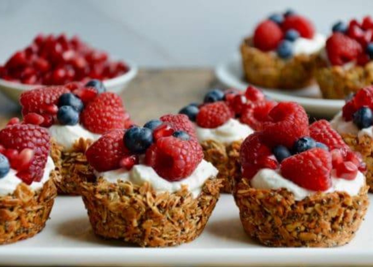 Tazas de granola para muffins