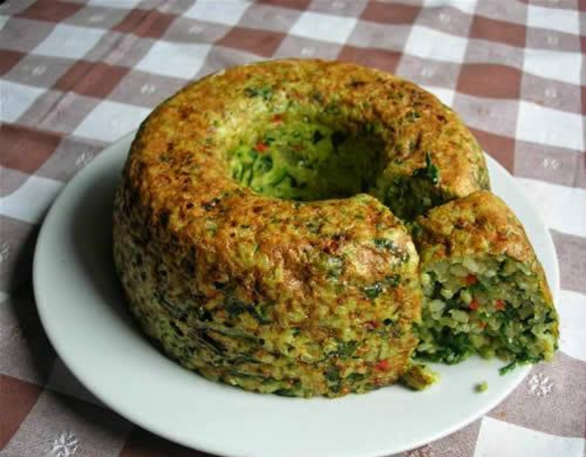 Budin de Arroz Integral y Espinaca