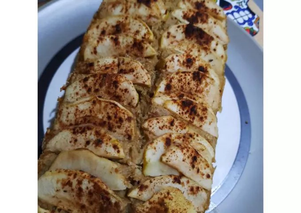 Budín de manzana, banana y avena (sin azúcar)