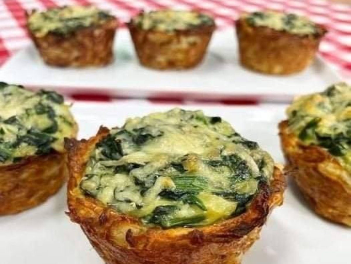 CANASTITAS DE PAPA Y ESPINACA