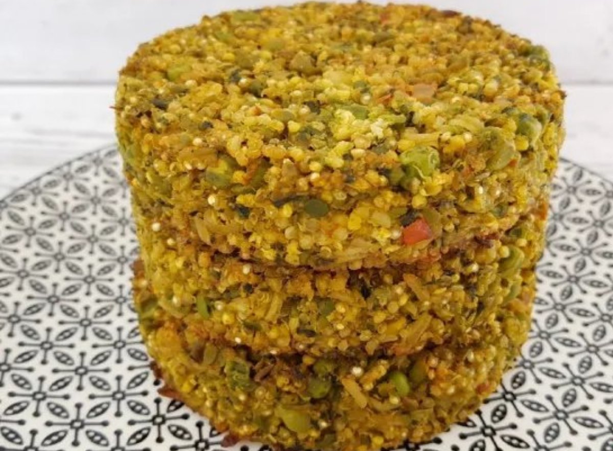 Hamburguesas de espinacas y guisantes