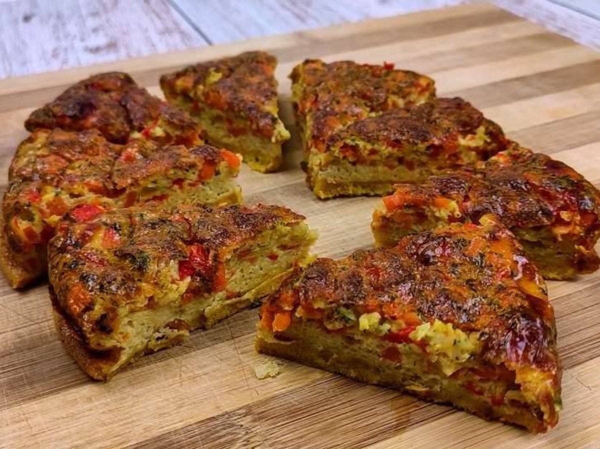 TARTA DE HUEVO CON VERDURAS