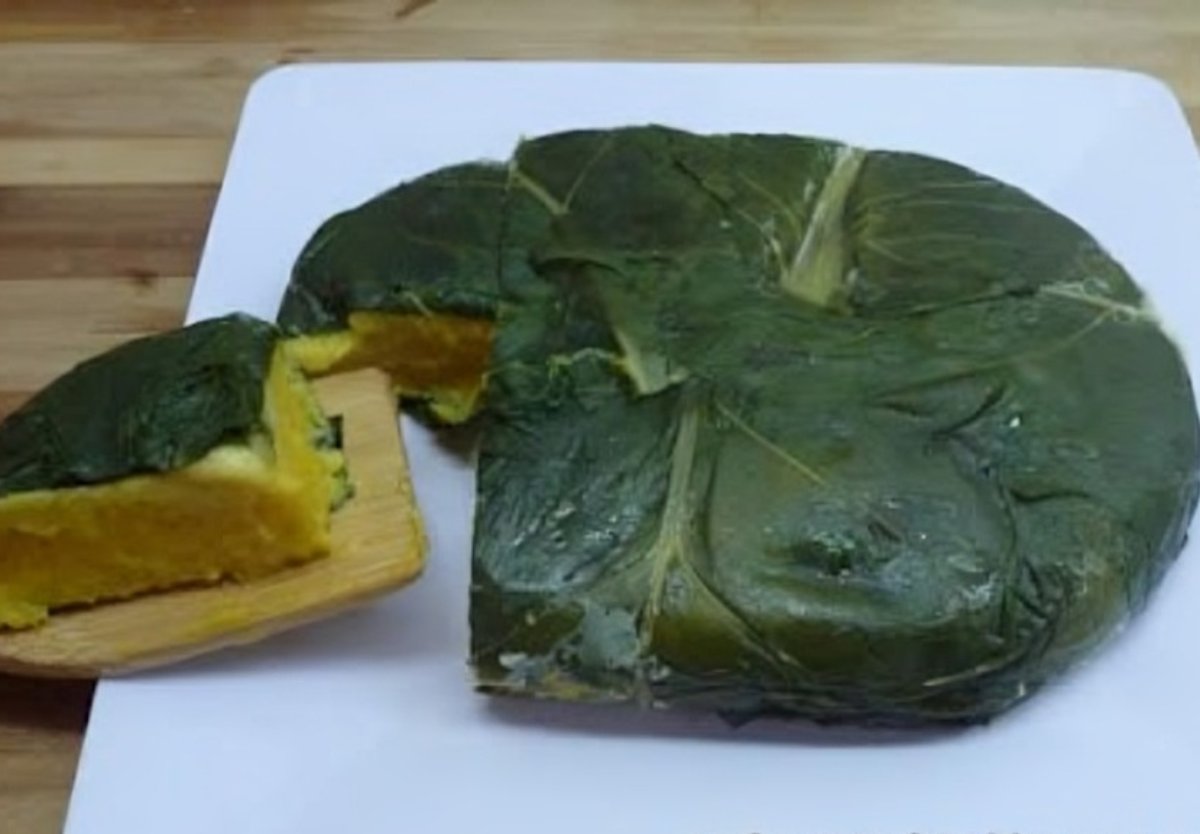 Flan moldeado de zapallo y acelga