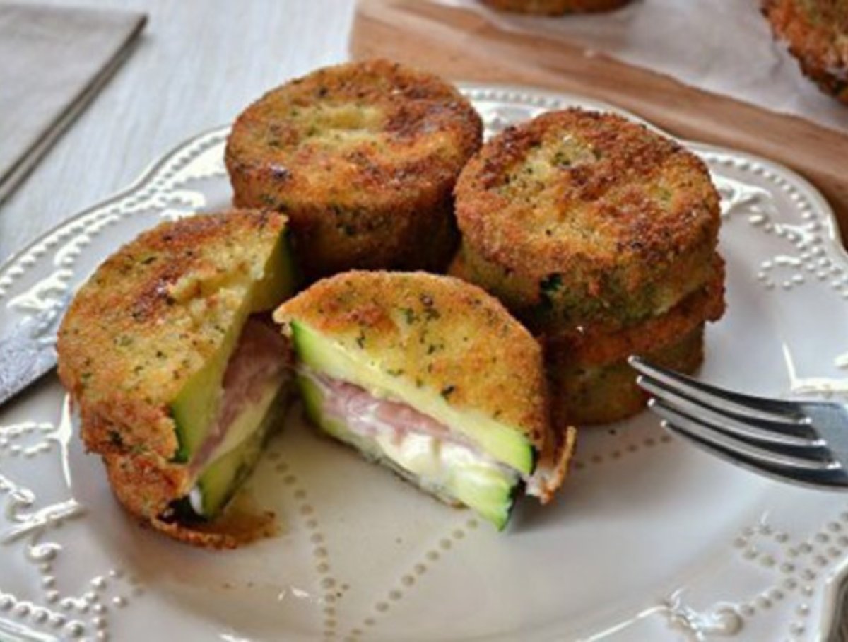 BOCADITOS DE CALABACÍN CON JAMÓN Y QUESO