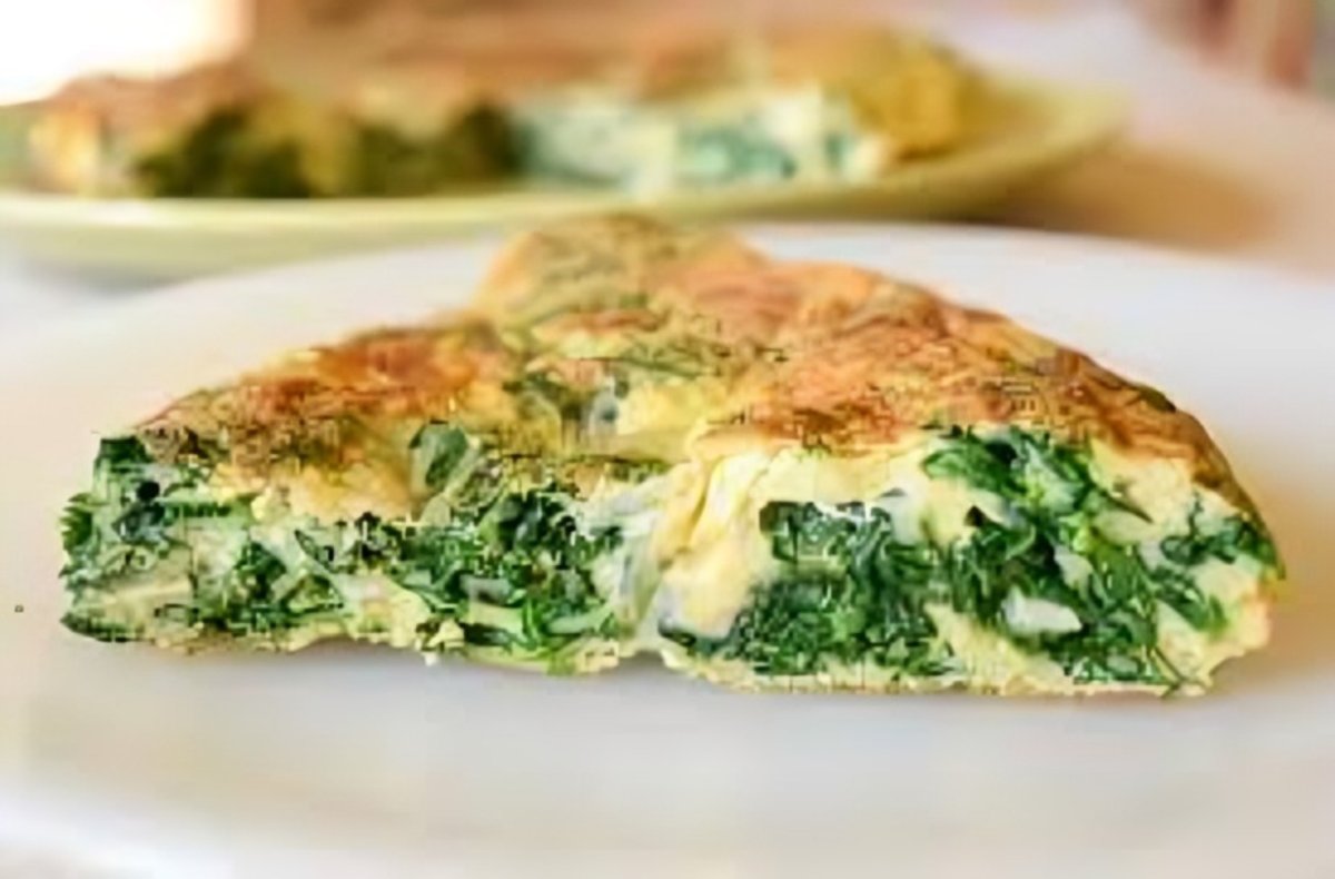 Tortilla al horno de espinacas