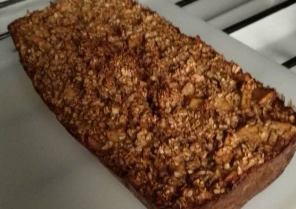 Budín de avena, manzana y miel (sin harina)