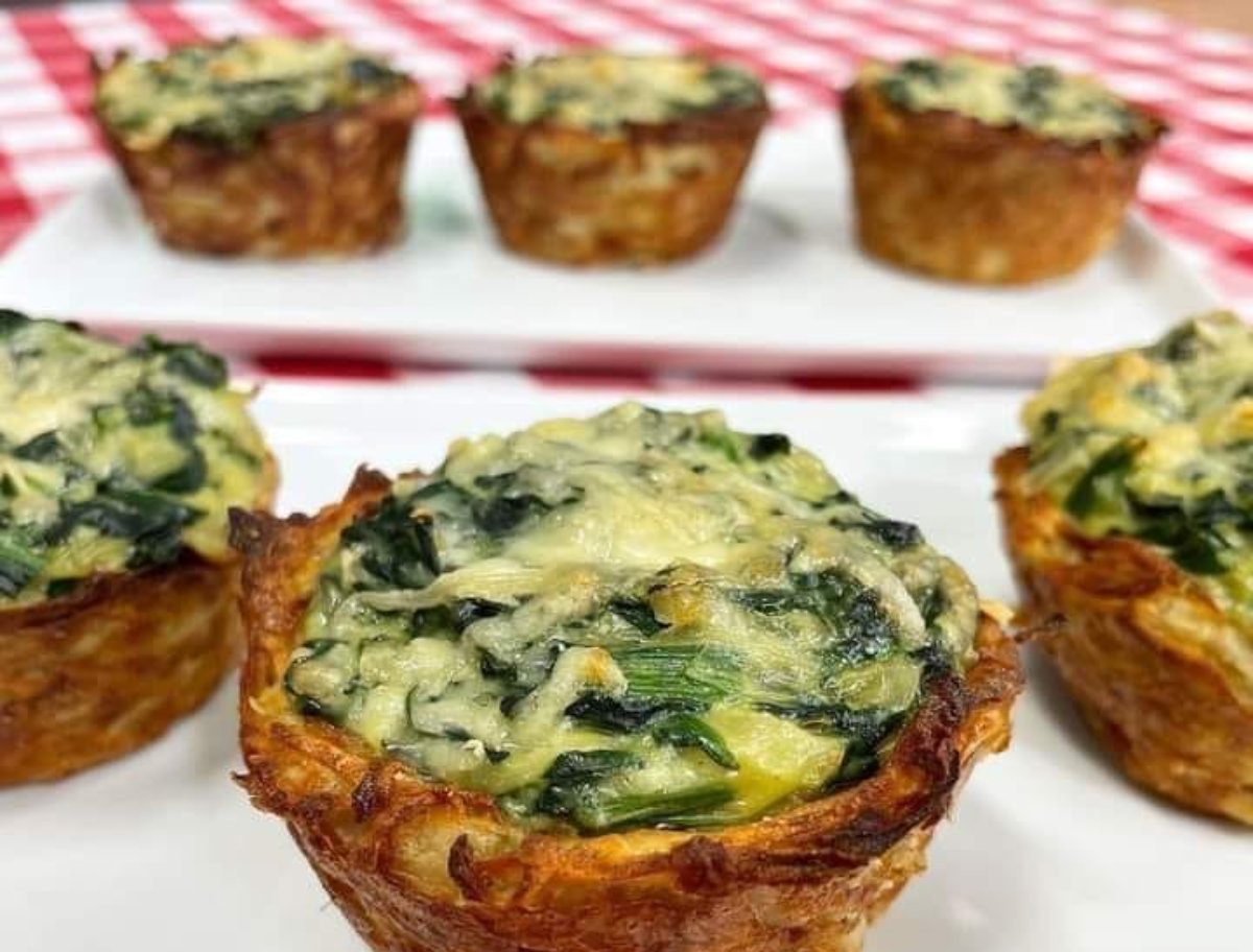 CANASTITAS DE PAPA Y ESPINACA