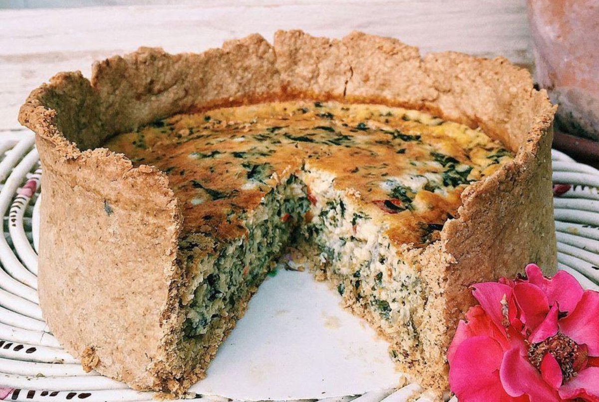 QUICHE DE ESPINACAS CON AVENA