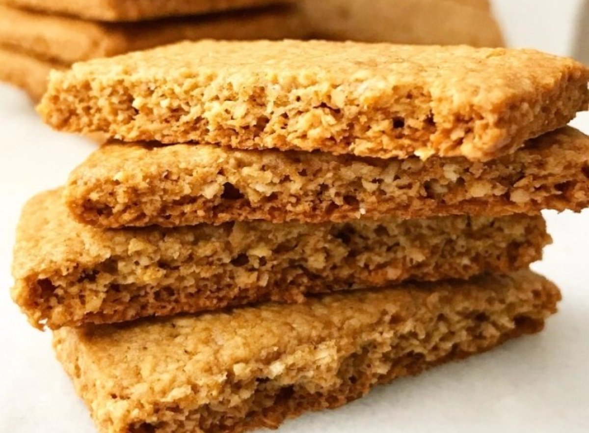 Galletas Graham de avena tostadas {Vegano y sin gluten}