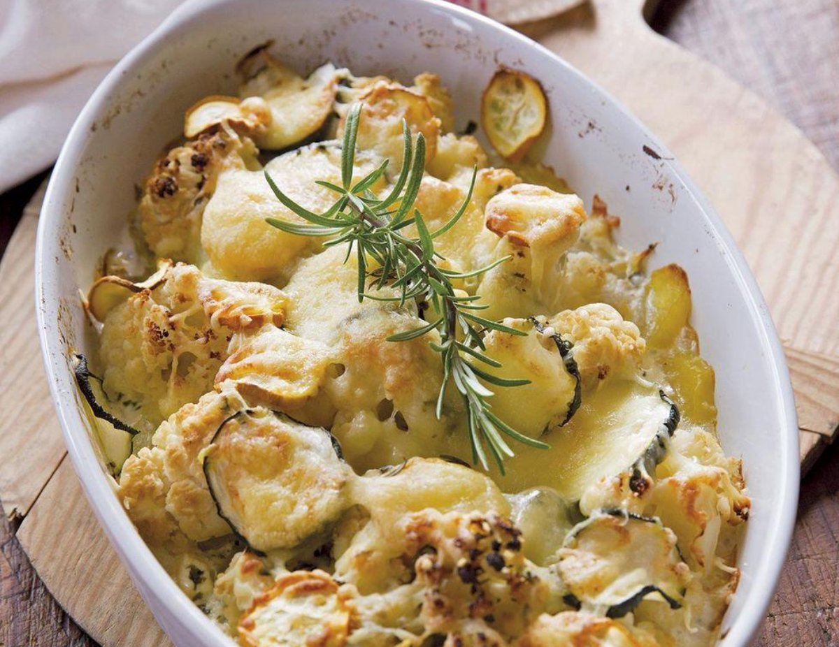 COLIFLOR Y CALABACÍN AL HORNO