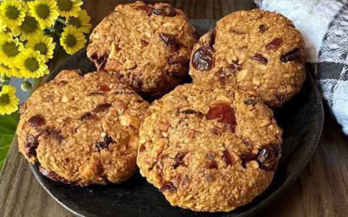 Galletas de avena, almendras, arándanos y limón