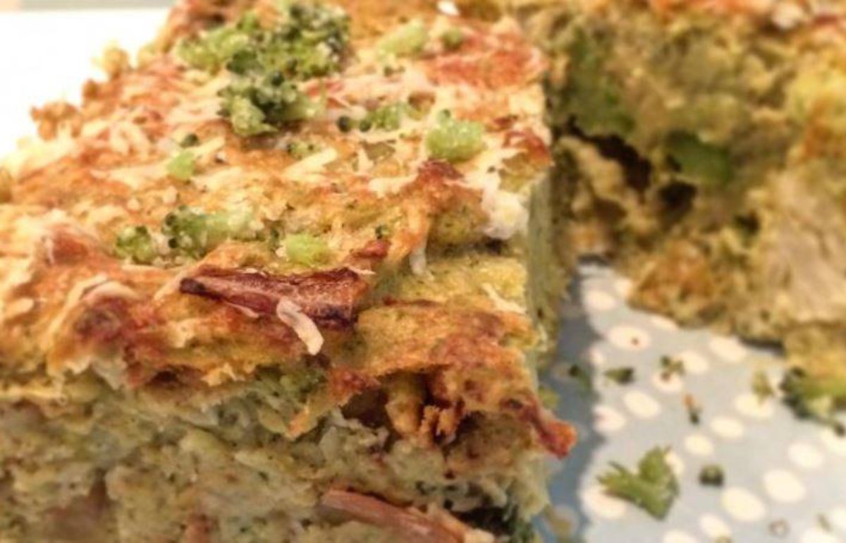 Budín de brócoli sin manteca ni harina