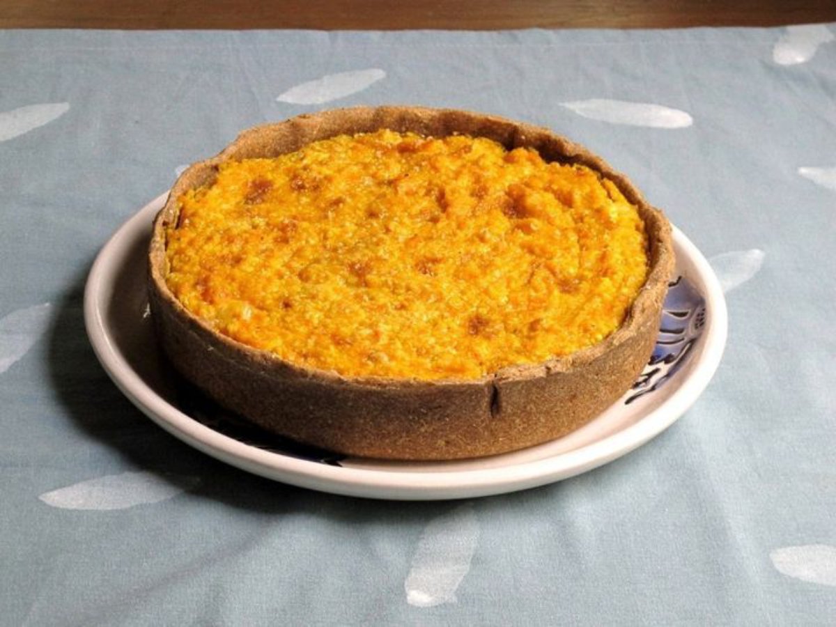 Tarta de calabaza y ricota con batatas y zanahorias