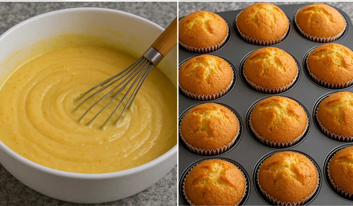 Magdalenas esponjosas de Naranja