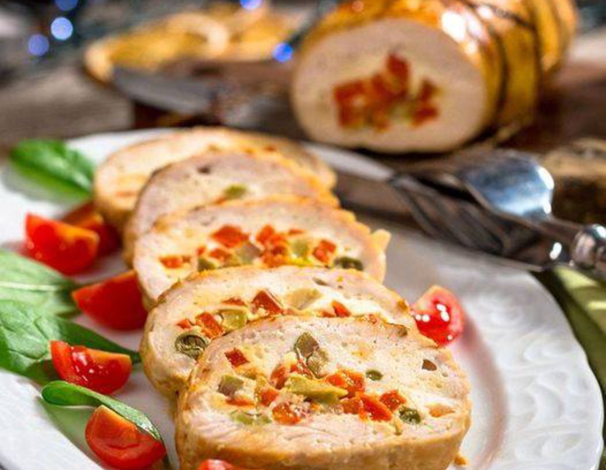 PECHUGA DE PAVO O POLLO RELLENA DE VERDURAS