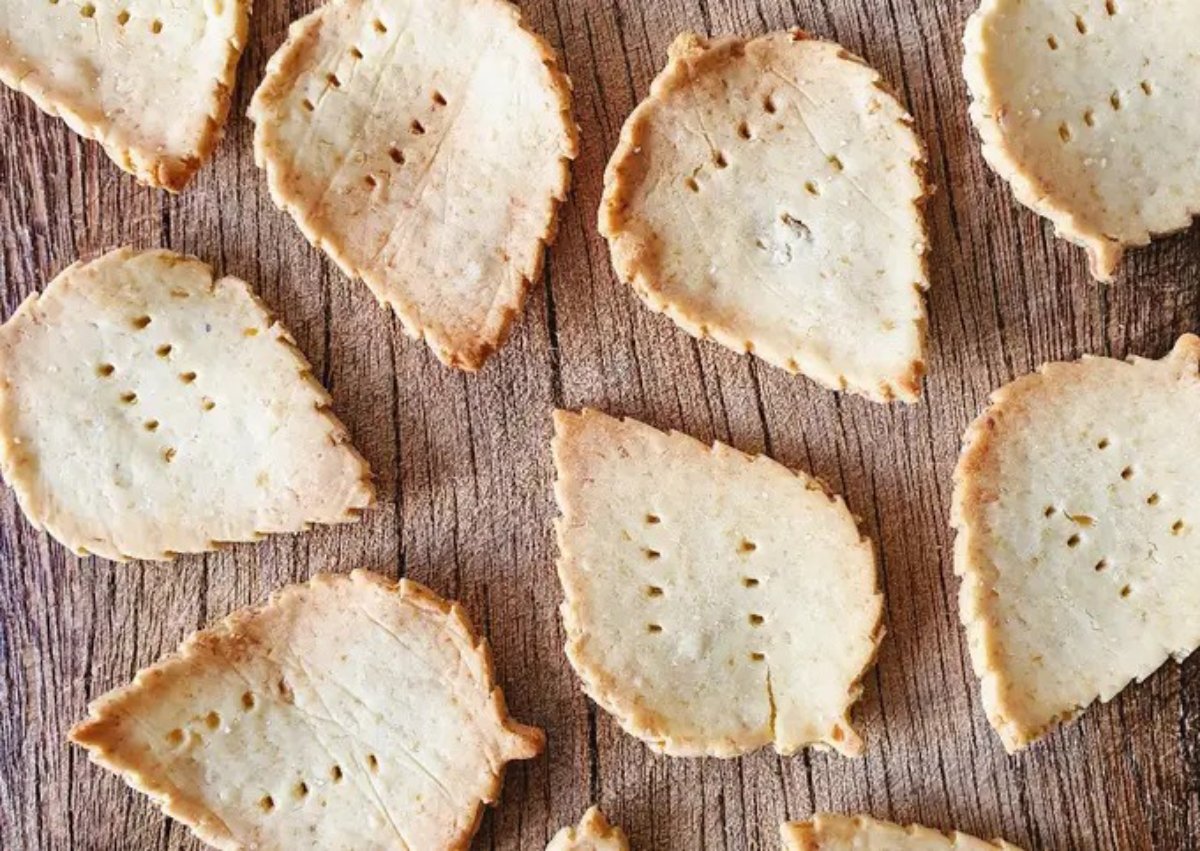 Crackers SIN GLUTEN NI LACTOSA con garbanzos y harina de arroz