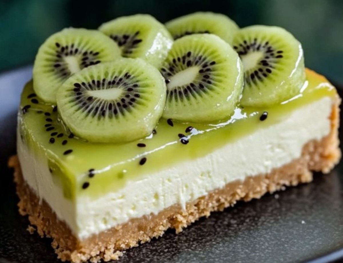 Tarta de Queso con Kiwi Sin Horno