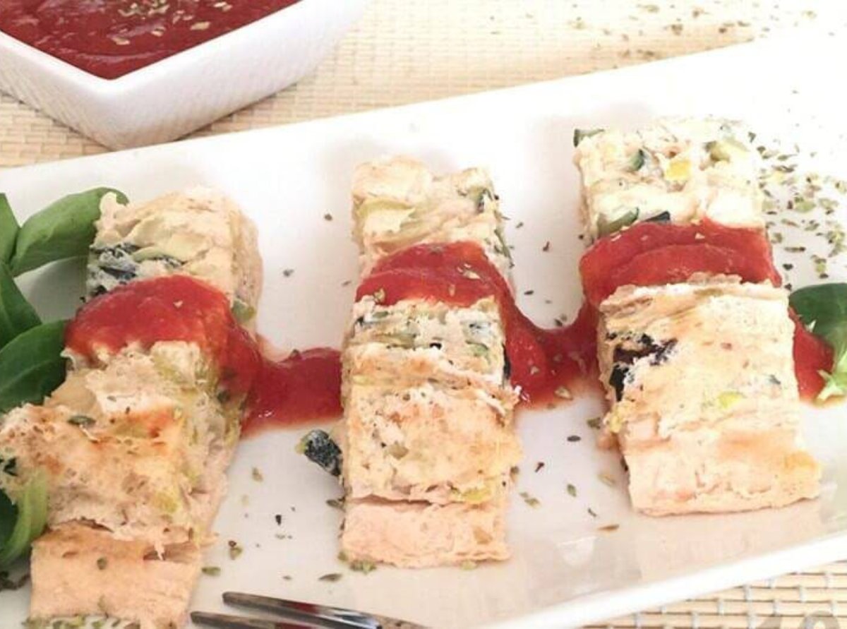 Pastel de verduras y atún…. ¡Al microondas!(para una ración)