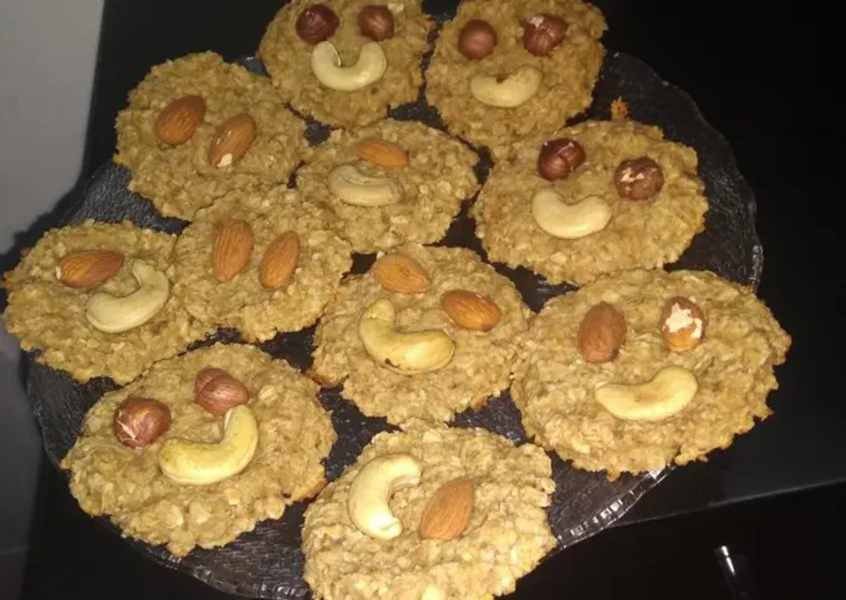 Galletas de avena, manzana y banana (sin azúcar)