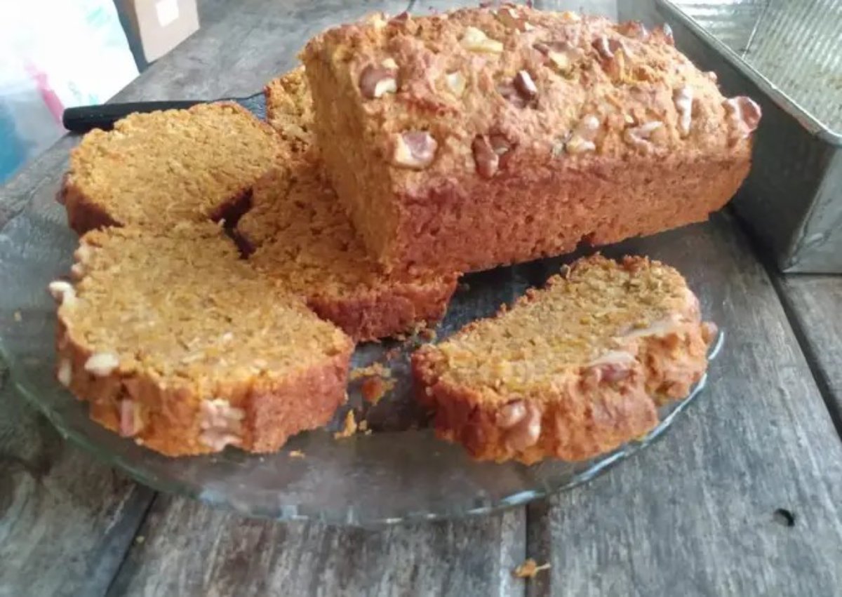 Budín integral de zanahoria y naranja vegano