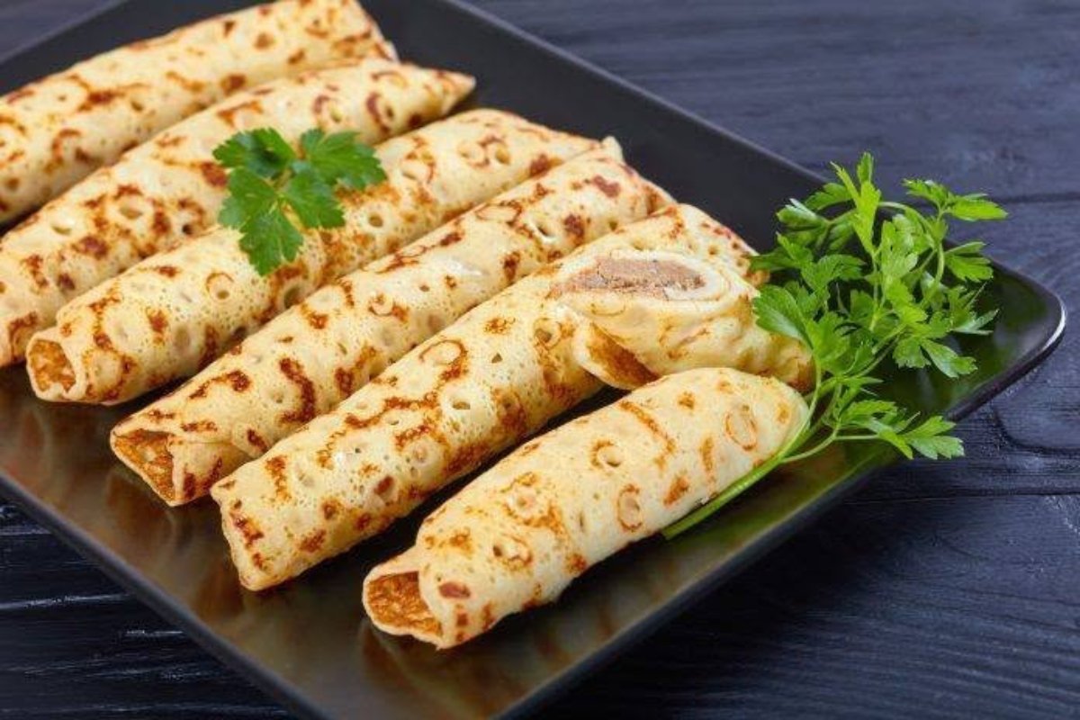 Crepes de espinaca con pollo ¡sin harina!