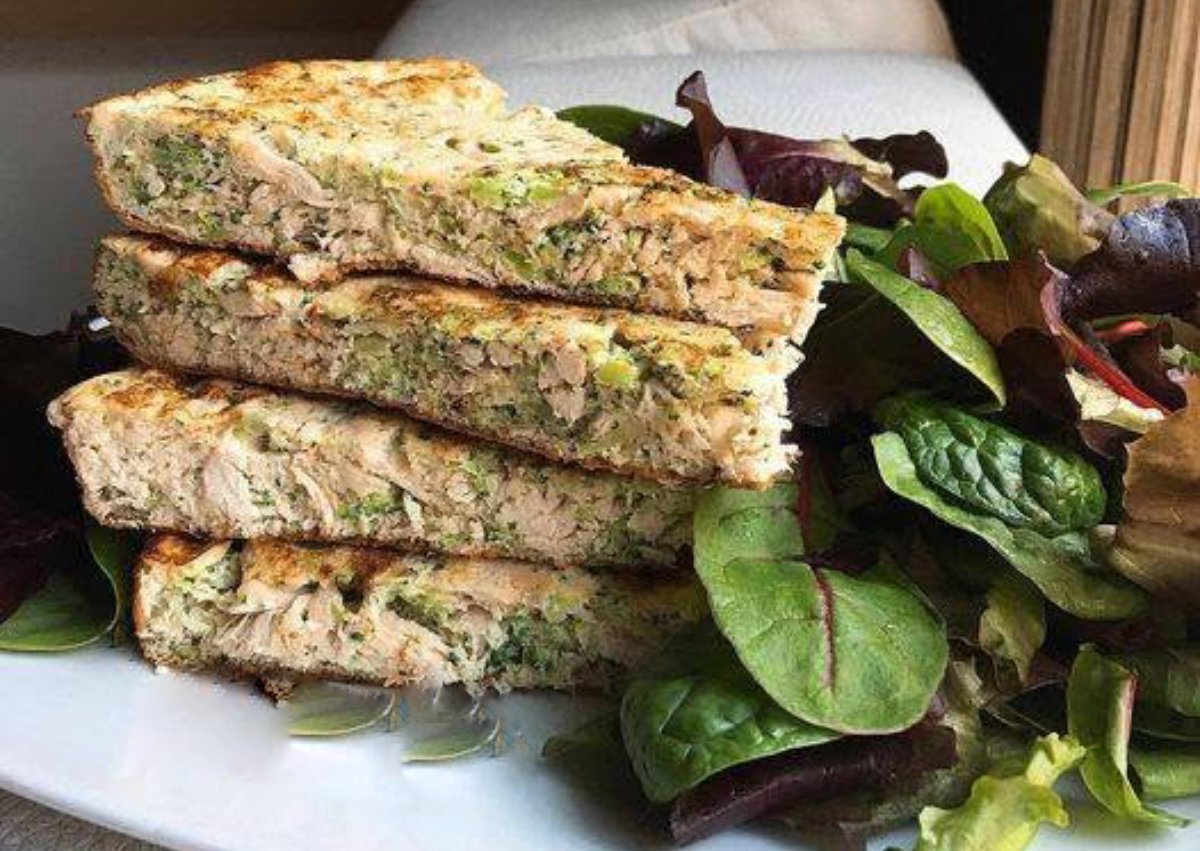 TORTILLA DE POLLO Y BRÓCOLI
