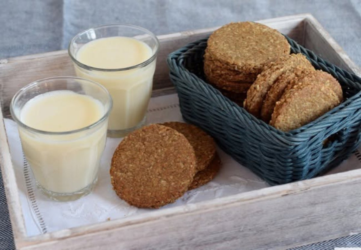 Galletitas integrales caseras con 3 ingredientes y más saludables