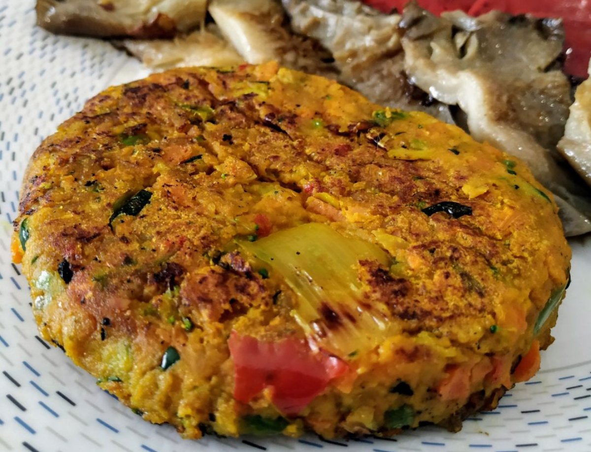 hamburguesas de verduras y avena