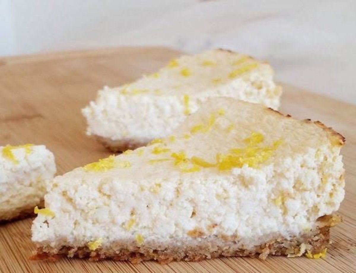 Tarta de requesón y limón